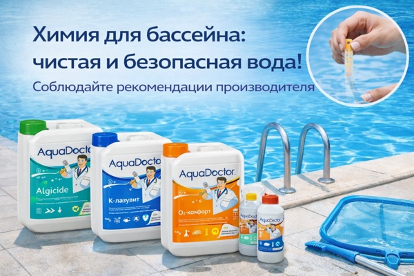 ХИМИЯ ДЛЯ БАССЕЙНА: ПРИНЦИПЫ ВОДОПОДГОТОВКИ, БЕЗОПАСНОСТЬ И ПРАВИЛА ПРИМЕНЕНИЯ